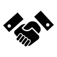 Handshake icon, simple style vector