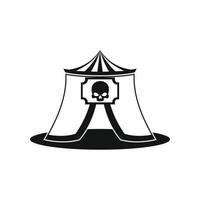 Haunted house black simple icon vector