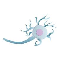 Brain neuron icon, cartoon style vector