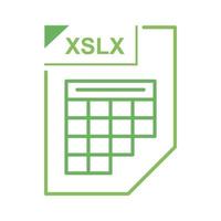 XSLX file icon, cartoon style vector