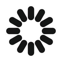 Loading circle sign icon, simple style vector