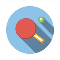 Table tennis flat icon vector