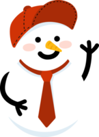 ilustração de natal de boneco de neve png