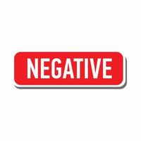 Negative red button icon, simple style vector