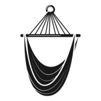 Textile hammock icon, simple style vector