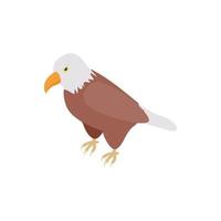 Eagle icon, isometric 3d style vector