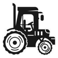 Retro tractor icon, simple style vector