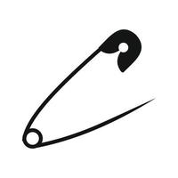 Open safety pin icon vector