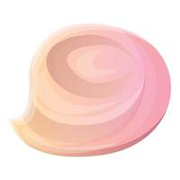 Swirl meringue icon, cartoon style vector
