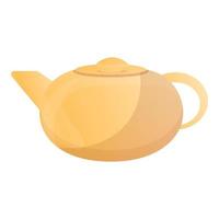 Matcha teapot icon, cartoon style vector