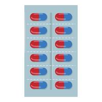 Antibiotic blister icon cartoon vector. Medicine tablet vector