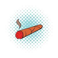 Cigar icon in comics style vector