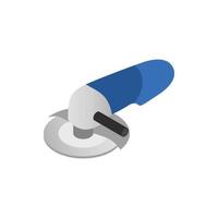 Angle grinder icon, isometric 3d style vector