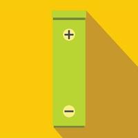 Battery icon, flat style vector