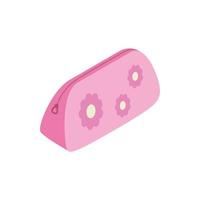 Cosmetic bag icon, isometric 3d style vector