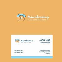 Telephone logo Design with business card template Elegant corporate identity Vector