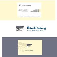 Beautiful Gun Logo and business card vertical Design Vector