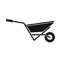 Wheelbarrow full of turf icon vector