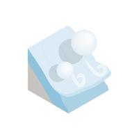 Avalanche icon, isometric 3d style vector