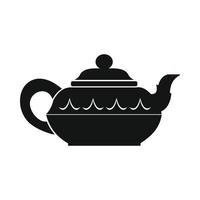 Chinese teapot icon, simple style vector