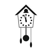 Cuckoo clock simple icon vector