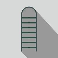 Ladder flat icon with shadow vector