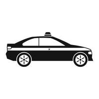 icono de coche de policía negro vector