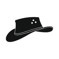 Cowboy hat icon, simple style vector