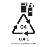 Low density polyethylene icon, simple style vector