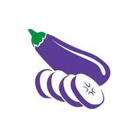 Eggplant icon, simple style vector