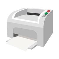 Printer cartoon icon vector