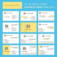 Set of 12 Files Creative Busienss Card Template Editable Creative logo and Visiting card background vector