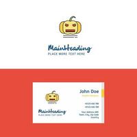 Flat Pumpkin Logo and Visiting Card Template Busienss Concept Logo Design vector