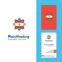 Nuclear Creative Logo and business card vertical Design Vector