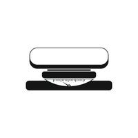 Weight scale black simple icon vector