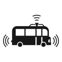 icono de bus de piloto automático, estilo simple vector