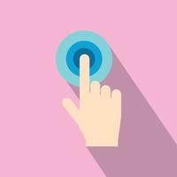 Click hand flat icon vector