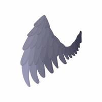 Eagle wing icon, cartoon style vector