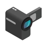 cámara de vídeo icono 3d isométrica vector
