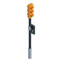 Traffic lights icon, isometric style vector