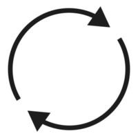 Round circle arrow icon, simple style vector