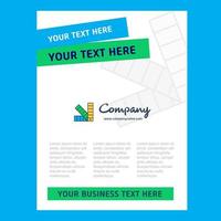 Scale Title Page Design for Company profile annual report presentations leaflet Brochure Vector Background