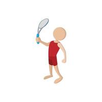 icono de dibujos animados de jugador de tenis vector