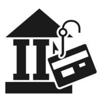 Bank phishing icon, simple style vector