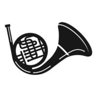 Bass trumpet icon, simple style vector