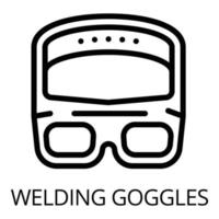 Welder goggles icon, outline style vector