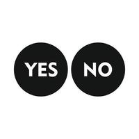 Yes and No icon, simple style vector