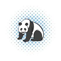 Panda icon in comics style vector