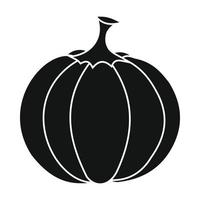 Pumpkin icon black vector