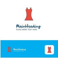 Creative Dress Logo Design Flat color Logo place for Tagline Vector Illustration